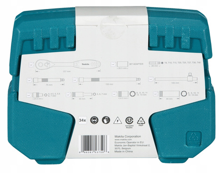 Makita Zestaw Kluczy Nasadowych Klucz 1/4" B-65567