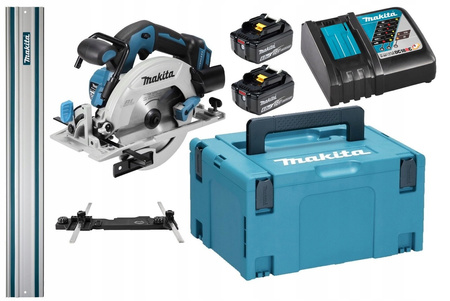 Makita Piła Tarczowa 18V 2x6Ah BL1860 DC18RC Adapter Szyna 1,5M DHS680ZJ