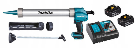 Makita Aku Wyciskacz do Silikonu Kleju LXT 18V 2x6Ah BL1860 DC18RC DCG180ZX