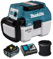 Makita Odkurzacz Przemysłowy LXT 18V 1x5Ah DC18RC Filtr Na Mokro DVC750LZX1