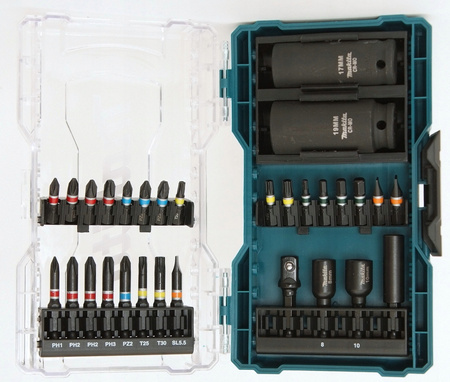 Makita E-07060 Zestaw udarowych bitów i kluczy nasadowych 30 elementów 3/8"
