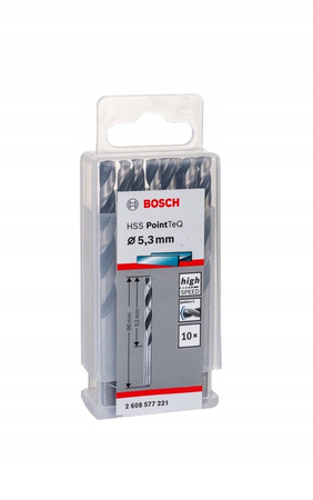 Bosch Wiertła Do Metalu HSS PointTeQ Średnica 5,3 mm 10szt 2608577221