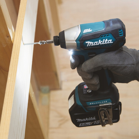 Makita Aku Wkrętarka Zakrętarka Udarowa 1x5Ah BL1850 DC18RC Torba DTD155Z