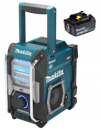 Makita Radio Budowlane Bluetooth FM DAB+ 40V 1x5Ah BL4050 MR004G