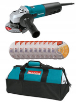 Makita Szlifierka 1400W Tarcza 10x Torba 9565CVR