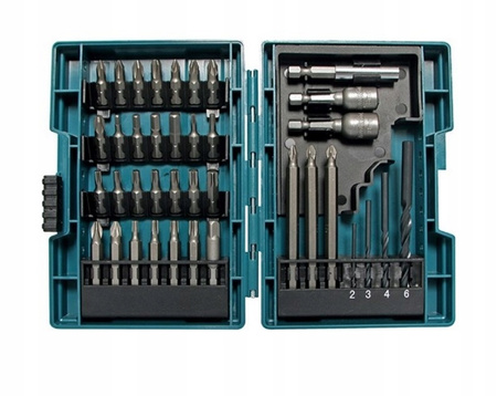 MAKITA B-54106 ZESTAW BITY WIERTŁA NASADKI do metalu 38 szt.