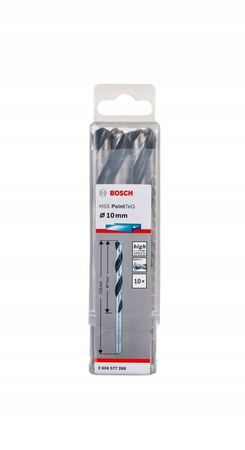 Bosch Wiertła Do Metalu HSS PointTeQ Średnica 10 mm 10szt 2608577268