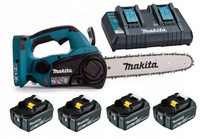 Makita Aku Piła Pilarka Łańcuchowa LXT 36V 30cm 4x5Ah BL1850 DC18RD DUC302Z