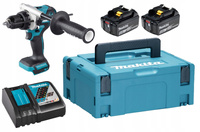 Makita Aku Wiertarko Wkrętarka Udar 18V 130Nm 2x6Ah BL1860 DC18RC DHP486ZJ