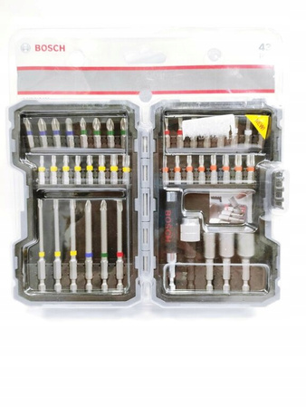 Bosch 2607017164 Zestaw Bitów nasadek mieszany 43-ELEM.+uchwyty magnetyczne