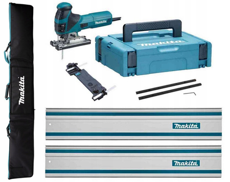 Makita Wyrzynarka 720W Makpac Adapter 2x Szyna 1,5M Łącznik Torba 4351FCTJ