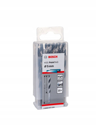 Bosch Wiertła Do Metalu HSS PointTeQ Średnica 5 mm 10szt 2608577218