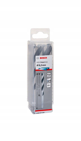 Bosch Wiertła Do Metalu HSS PointTeQ Średnica 8,2 mm 10szt 2608577250