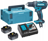 Makita Wiertarko Wkrętarka LXT 18V 62Nm 2x3Ah BL1830 DC18RC MAKPAC DDF482ZJ