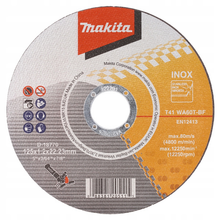 Makita Szlifierka Kątowa 5x Tarcza Torba GA5030R Miara 3,5M B-57130
