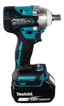Makita Akumulatorowy Klucz Udarowy LXT 18V 330Nm 1/2" 3200 obr./min DTW301Z
