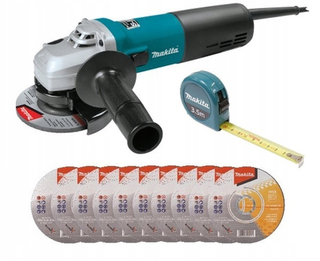 Makita Szlifierka Kątowa 230V 1400W Tarcza 10x 9565CVR Miara 3,5M B-57130