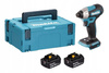 Makita Aku Wkrętarka Zakrętarka 18V LXT 1/4 140Nm 2x6Ah BL1860 DTD157ZJ