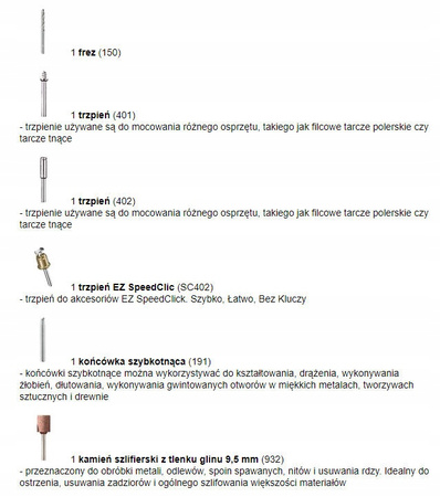 Dremel 2615S723JA 100 el. 723-100 Zestaw akcesoriów do szlifierki