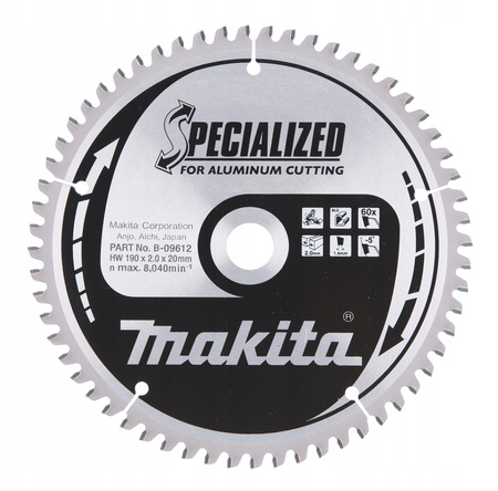 Makita Piła tarczowa do aluminium B-09612 190x20