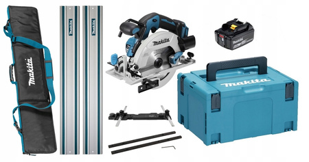 Makita Piła Tarczowa 1x6Ah BL1860 Adapter Łącznik Torba Szyna 2x1M DHS680ZJ