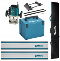 Makita Frezarka 1650W Torba 2x Szyna 1,5M Adapter Łącznik Walizka RP1803FX