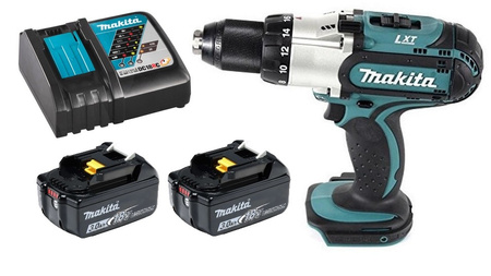 Makita Akumulatorowa Wiertarko Wkrętarka 18V 2x3Ah BL1830 DC18RC DDF451Z
