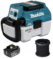 Makita Odkurzacz Przemysłowy LXT 18V 50W 1x6Ah Filtr Na Mokro DVC750LZX1