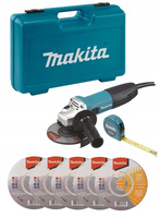 Makita Szlifierka Kątowa 5x Tarcza Walizka GA5030R Miara 3,5M B-57130