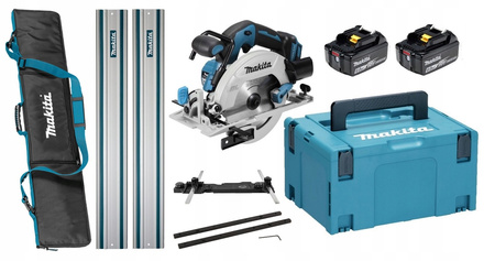 Makita Piła Tarczowa 2x6Ah BL1860 Adapter Łącznik Torba Szyna 2x1M DHS680ZJ