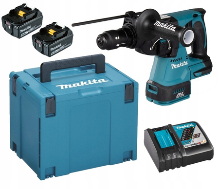 Makita Młotowiertarka Wiertarka Udar LXT 18V 2x5Ah BL1850 DC18RC DHR243RTJ