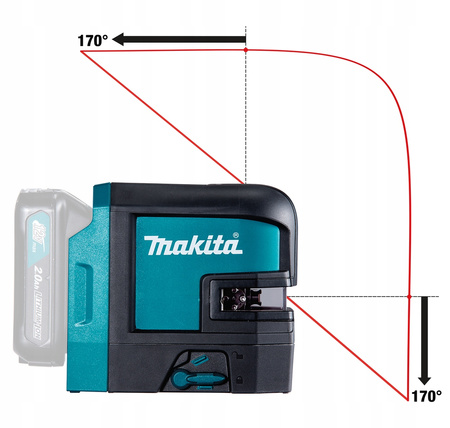 Makita Laser Krzyżowy Krzyżowo Punktowy Czerwony CXT 12V 25M Body SK106DZ