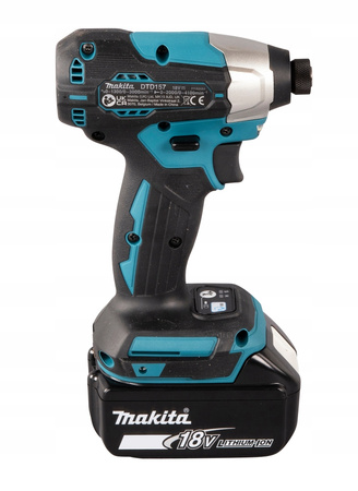 Makita Aku Wkrętarka Zakrętarka 18V LXT 1/4 140Nm 1x6Ah BL1860 DTD157ZJ