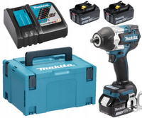 Makita Klucz Udarowy 18V 2x3AH DC18RC DTW700RFJ