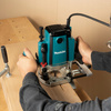 Makita Frezarka 1650W Torba Na Szynę 2x Szyna 1M Adapter Łącznik RP1803FX