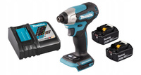 Makita Aku Wkrętarka Zakrętarka 18V LXT 140Nm 2x6Ah BL1860 DC18RC DTD157Z