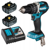 Makita Aku Wiertarko Wkrętarka Udarowa Udar 18V 2x5Ah BL1850 DC18RC DHP484Z