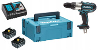 Makita Aku Wiertarko Wkrętarka Udar LXT 18V 2x5Ah BL1850 DC18RC DHP451ZJ