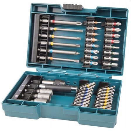 Makita E-25096 Zestaw bitów nasadek+ wkrętak z grzechotką set 44 el.walizka