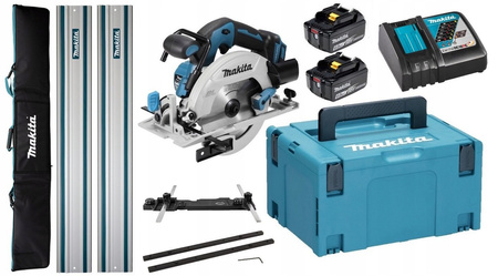 Makita Piła 2x6Ah BL1860 DC18RC Adapter Łącznik Torba Szyna 2x1,5M DHS680ZJ