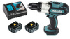 Makita Akumulatorowa Wiertarko Wkrętarka 18V 2x5Ah BL1850 DC18RC DDF451Z