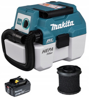 Makita Aku Odkurzacz Przemysłowy LXT 18V 1x3Ah Filtr Na Mokro DVC750LZX1