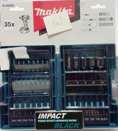 Zestaw x35 Makita BITY WIER. UDAR KOŃCÓWKI B-66880