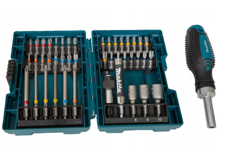 Makita E-25096 Zestaw bitów nasadek+ wkrętak z grzechotką set 44 el.walizka