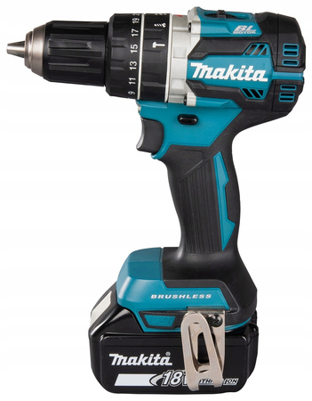 Makita Aku Wiertarko Wkrętarka Udarowa Udar 18 2x5Ah BL1850 DC18RC DHP484ZJ