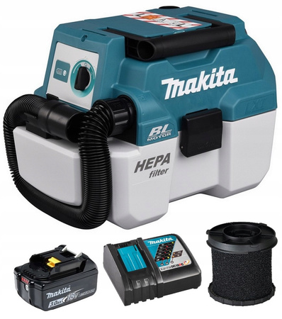 Makita Odkurzacz Przemysłowy LXT 18V 1x3Ah DC18RC Filtr Na Mokro DVC750LZX1