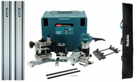 Makita Frezarka 710W 2x Szyna 1500 Łącznik Torba Adapter 194579 RT0702CX2J