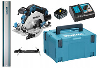 Makita Piła Tarczowa 18V 1x5Ah BL1850 DC18RC Adapter Szyna 1,5M DHS680ZJ