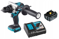 Makita Aku Wiertarko Wkrętarka Udar 18V 130Nm 1x5Ah BL1850 DC18RC DHP486Z