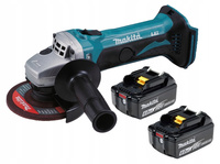 Makita Aku Szlifierka Kątowa LXT 18V 115MM 2x6Ah BL1860 DGA452Z